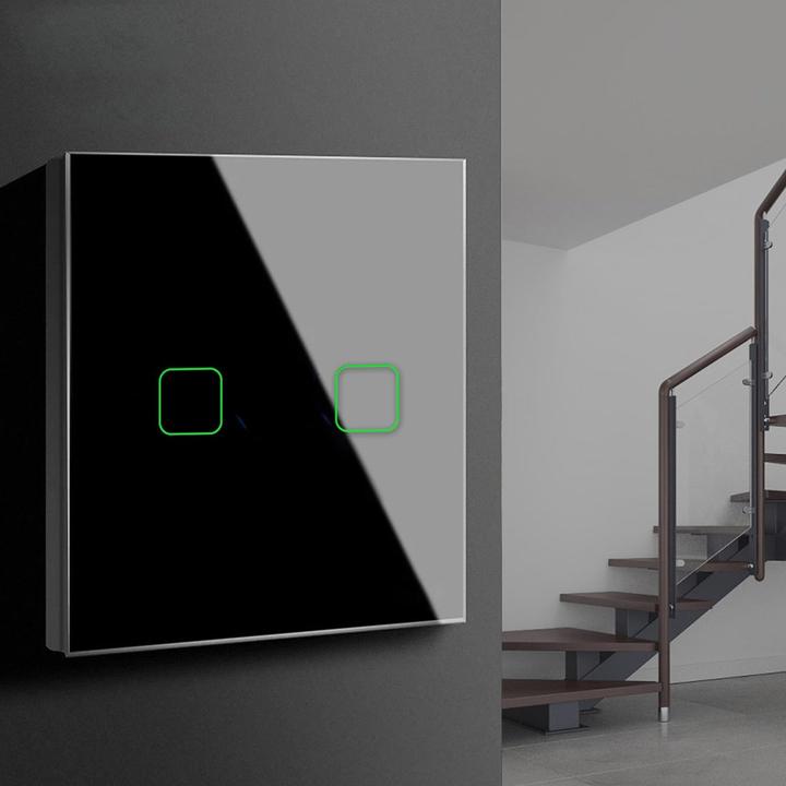 Actual product image Maclean Touch toggle switch Light switch Cross switch Wall switch Staircase switch with colour change LED