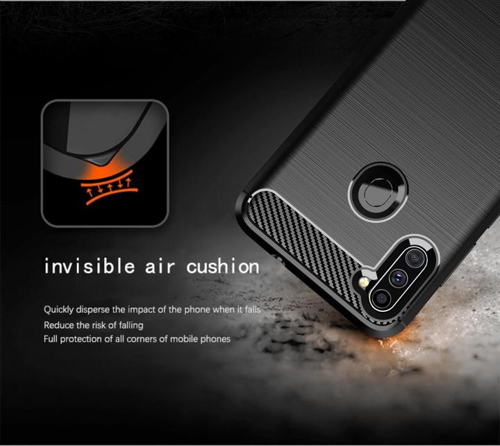 Immagine prodotto Cadorabo TPU Ultra sottile in acciaio inossidabile al carbonio Combi Cover (Samsung Galaxy A11, Samsung Galaxy M11)