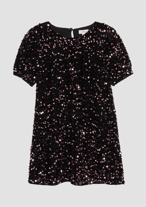 Image du produit s.Oliver Kleid Ausgestelltes Samtkleid mit Pailletten (110)