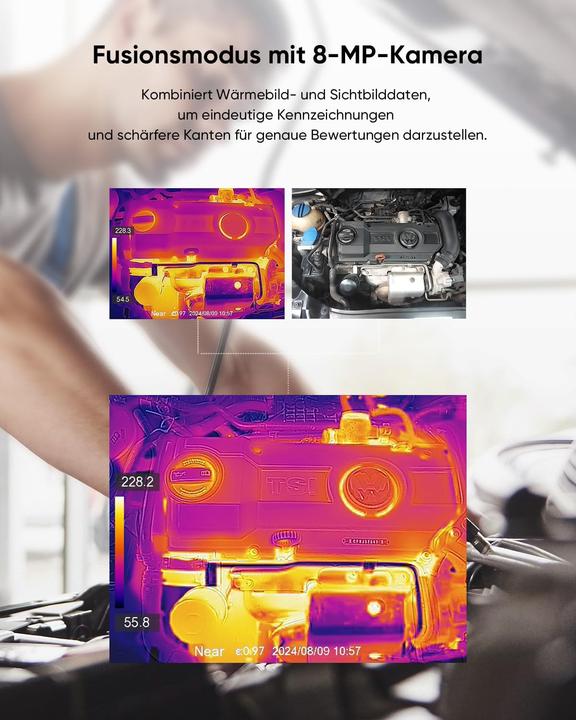 Actual product image Hikmicro HM-TP42-3AQF/W-Pocket2 Thermal imaging camera -20 to 400 °C 25 Hz WiFi