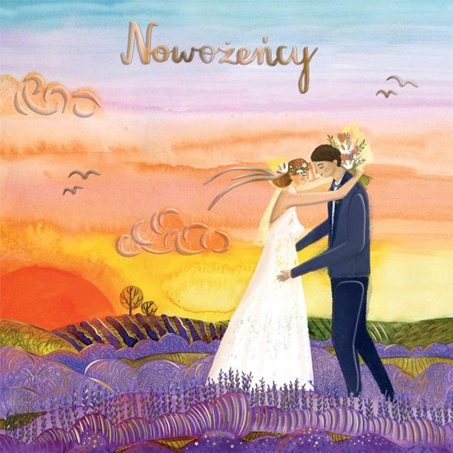 Actual product image KW Hochzeitskarte - Paar in Lavendel