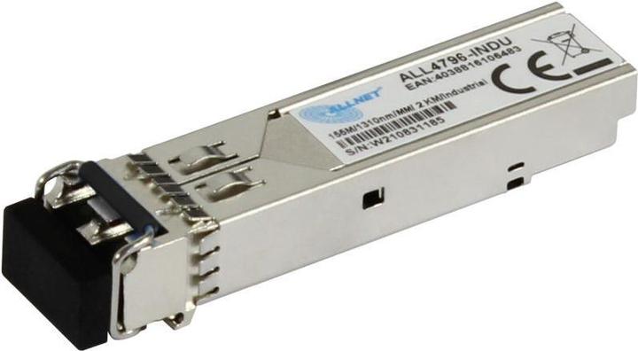 Produktbild Allnet switch modul all4796-indu sfp(mini-gbic) 100mbit fx/lc 2km multi mode industrial -40/+85 gra