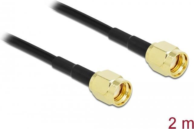 Actual product image Delock Antenna cable RP-SMA male to RP-SMA male LMR/CFD100 2 m low loss (0.99 dB, Antenna cable)