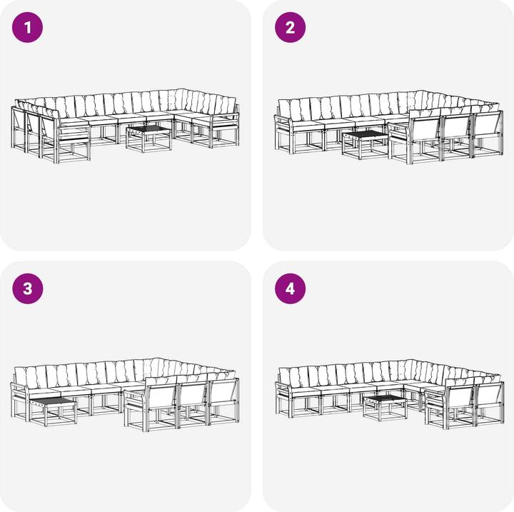 Produktbild vidaXL Outdoor-Sofa