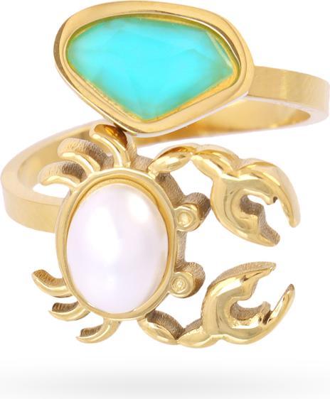 Emilia Ring - Vergoldeter Stahl - Synthetische Steine (54)