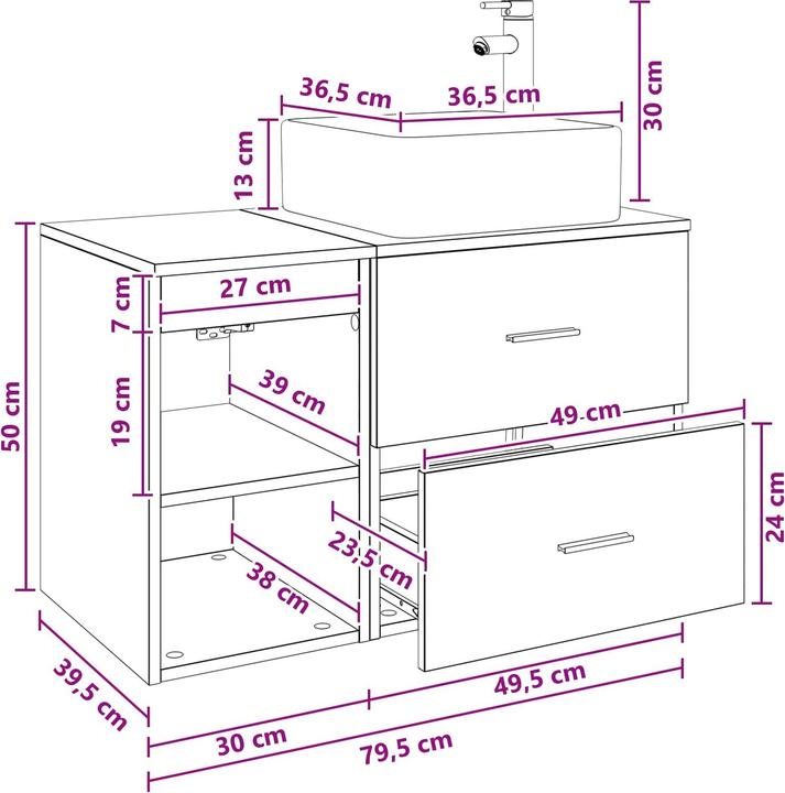 Produktbild vidaXL Badezimmermöbel