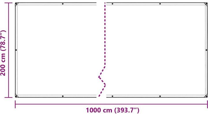 Produktbild vidaXL Transparente Plane mit Ösen 2x10 m Polyethylen durchsichtige Plane (2 x 10 m)