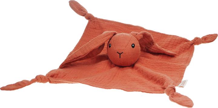 Image du produit idiS Doudou lapin 100% coton bio rouge