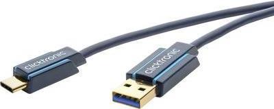 Actual product image clicktronic USB-C - USB-A adapter cable, high speed (2 m, USB 3.0)