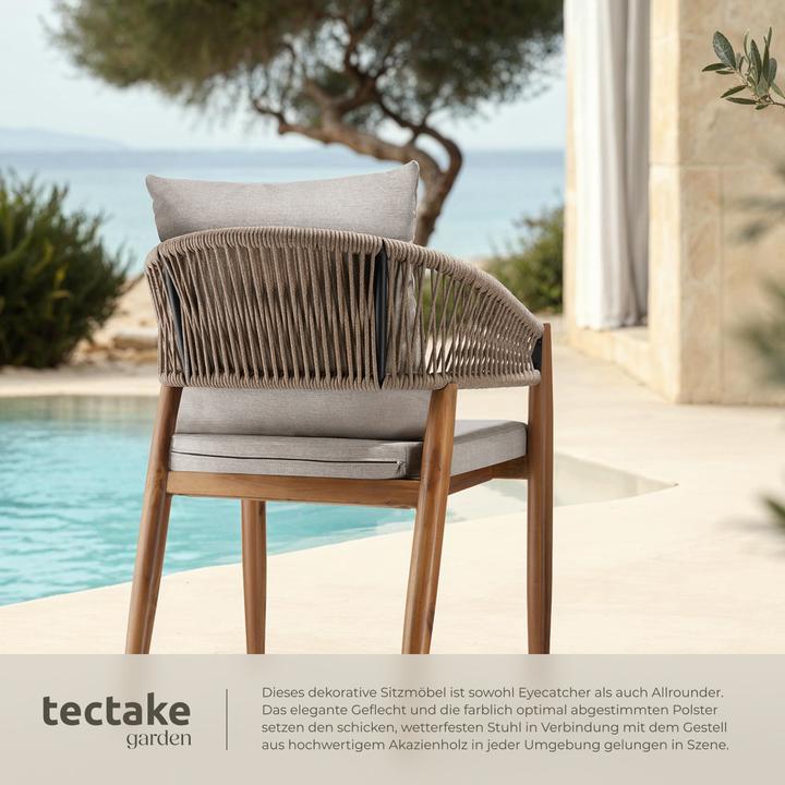 Actual product image tectake Garden chair Manacor, Rope design