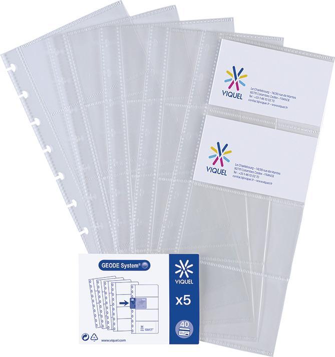 Image du produit Viquel Pochettes de présentation pour cartes de visite Livret de présentation