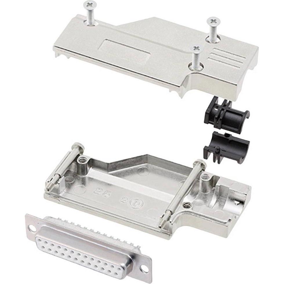 Encitech DCMR25-FK-DMS-W-K 6355-8065-33 D-SUB Buchsenleisten-Set 90 ° Polzahl (n, Elektronikkabel + Stecker