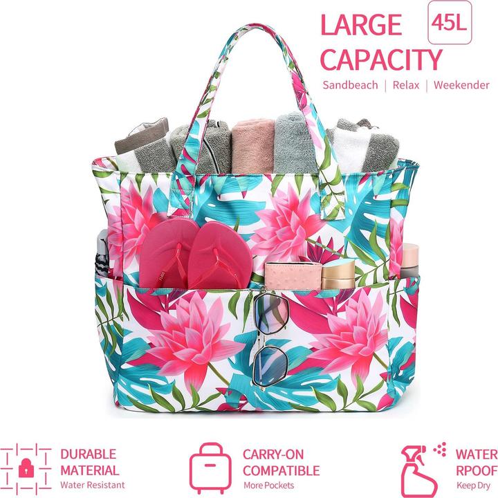 Produktbild Only-Bags.Store Grosse Strandtasche mit Reissverschluss (45 l)