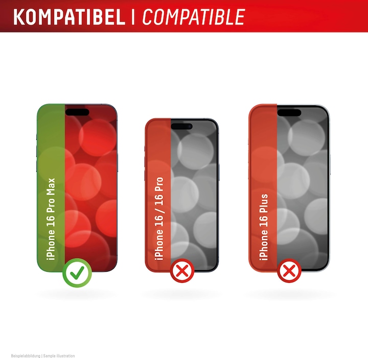 Actual product image Displex Smart Glass, Displayschutzfolie (1 Piece, Apple iPhone 16 Pro Max)