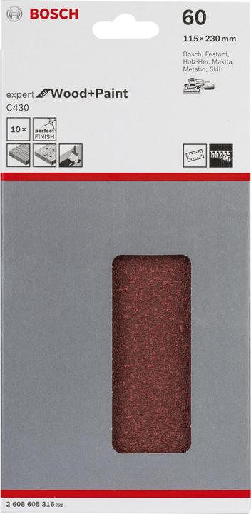 Actual product image Bosch Professional Zubehör Sanding sheet C430 (60)