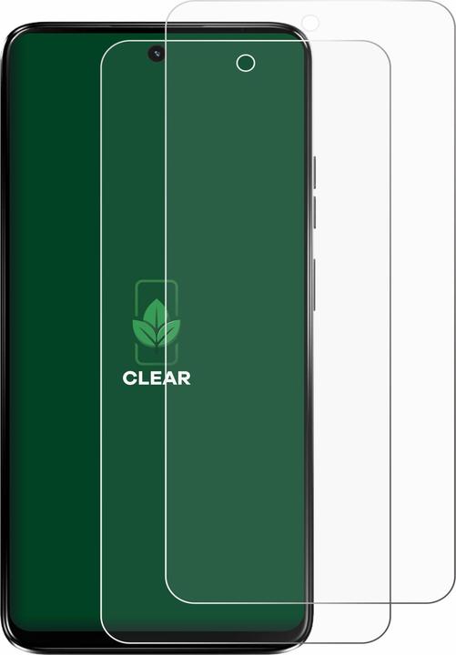 Actual product image ScreenLeaf Screen Protector sustainable Screen Protection, clear, anti-scratch (2 Piece, Motorola Moto G34)