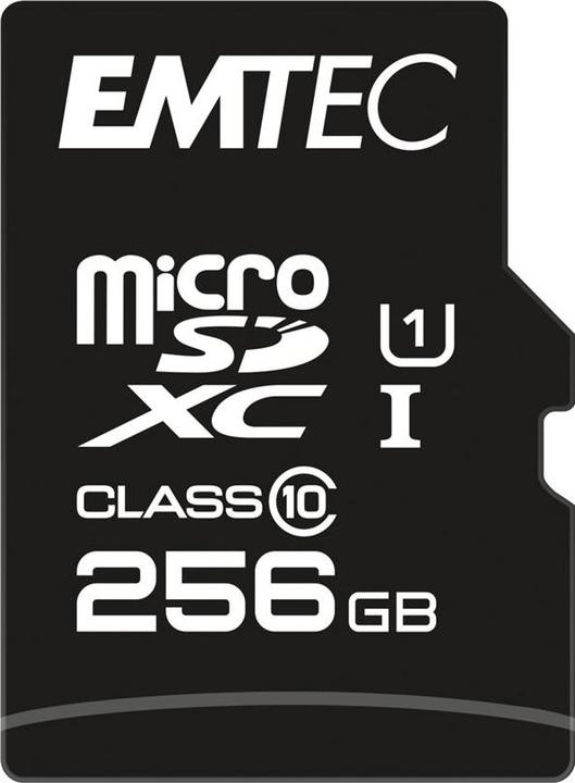 Emtec MicroSDXC 256GB +Adapter CL10 EliteGold UHS-I 85MB/s Blister (256 GB, microSDXC, U1, UHS-I)