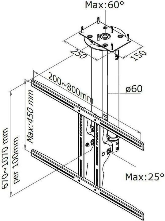 Actual product image Neomounts Ceiling mount (Ceiling)
