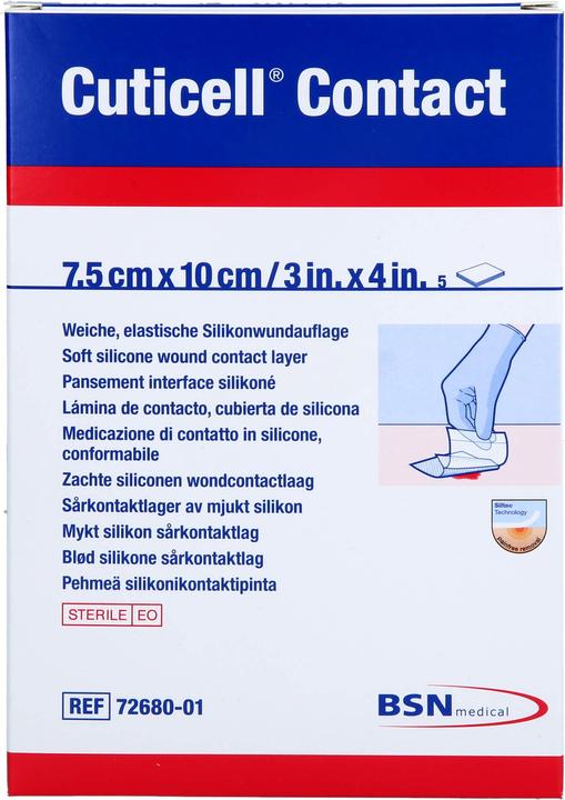 Actual product image BSN Contact Silikonwundauflage 7.5x10cm (5 x)