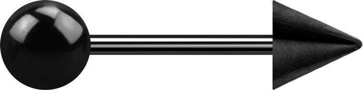 Image du produit Star Piercing Micro Barbell noir avec boule et cône (sans laiton, Acier chirurgical 316L)