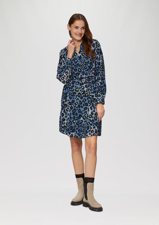 Produktbild S.Oliver Kleid Hemdblusenkleid aus Viskosemix mit Strukturmuster (48)