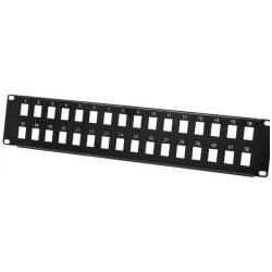 Tecline Modulträger für 32 Keystone-Anschlussbuchsen, 48,30cm (19"), schwarz Zum Aufbau eines Patchfeldes mi, Serverschr...