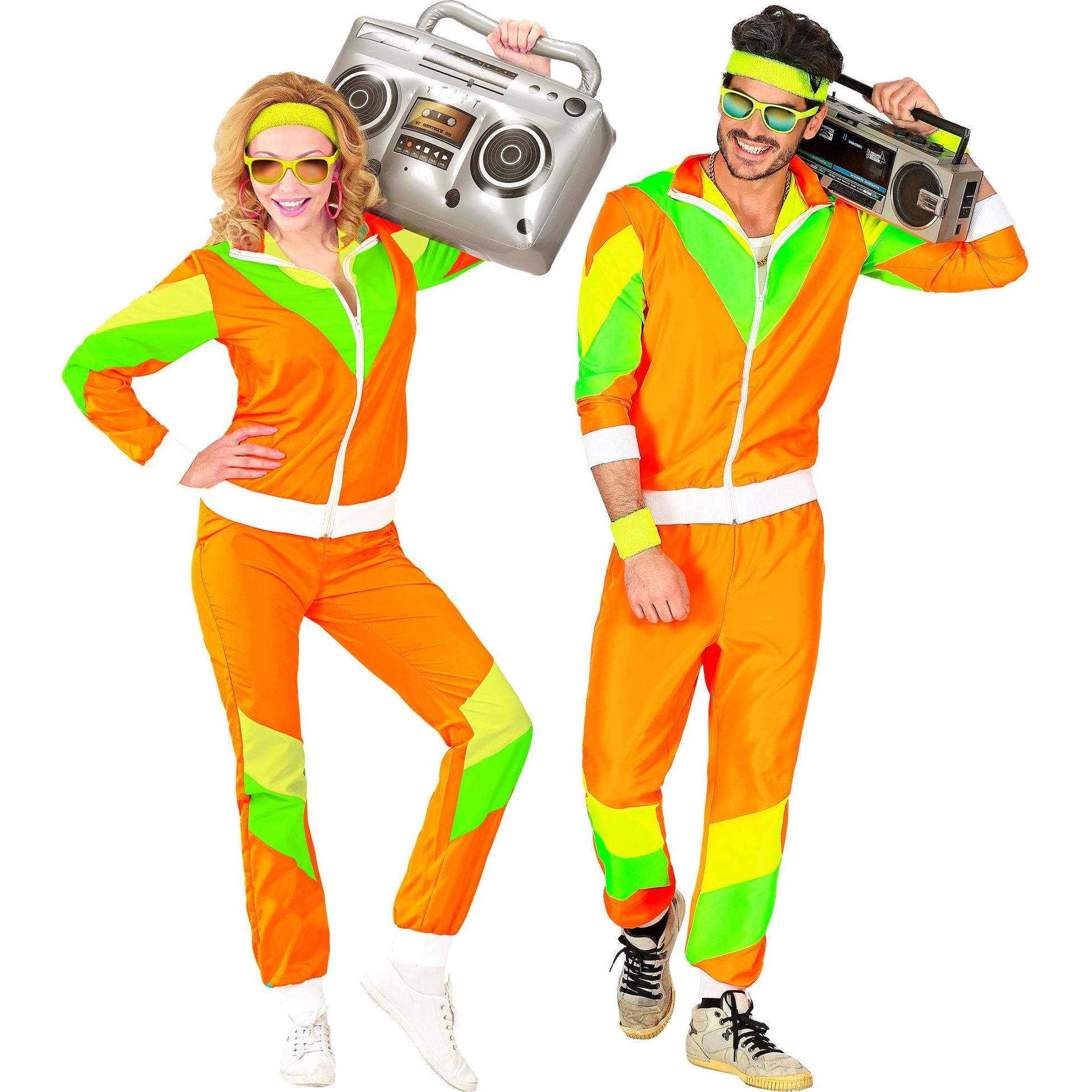 Widmann 80er Jahre - Neon Trainingsanzug (XXL)