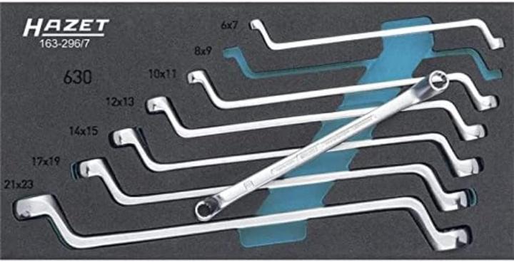 Produktbild HAZET Doppel-Ringschlüssel Satz 163-296/7 ∙ Aussen Doppel-Sechskant Profil ∙ 6 x 7 ∙ 8 x 9 ∙ 10 x 11…