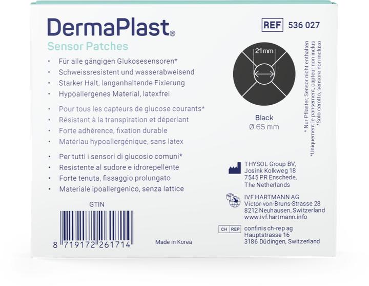 Immagine prodotto DermaPlast Sensor Patch 21mm schwarz 20 Stk (20x)