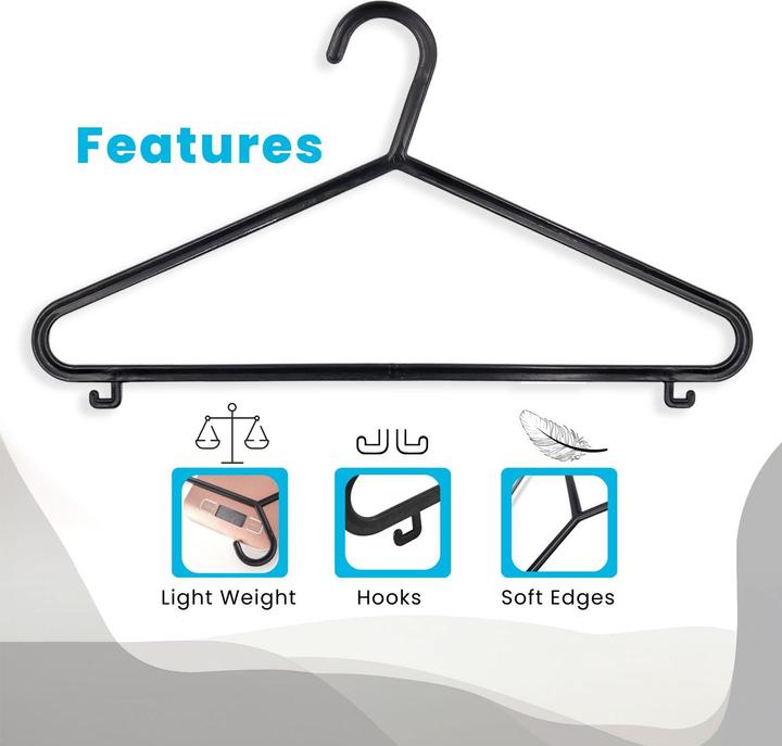 Actual product image Intirilife Kleiderbügel Set mit Hosensteg (30 x)