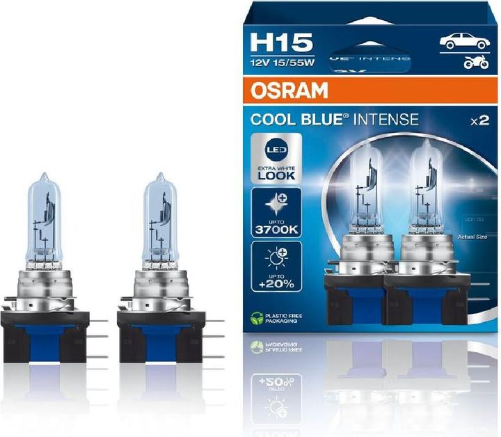Actual product image Osram Halogen bulb Cool Blue Intense H15 15/55 W (H15)