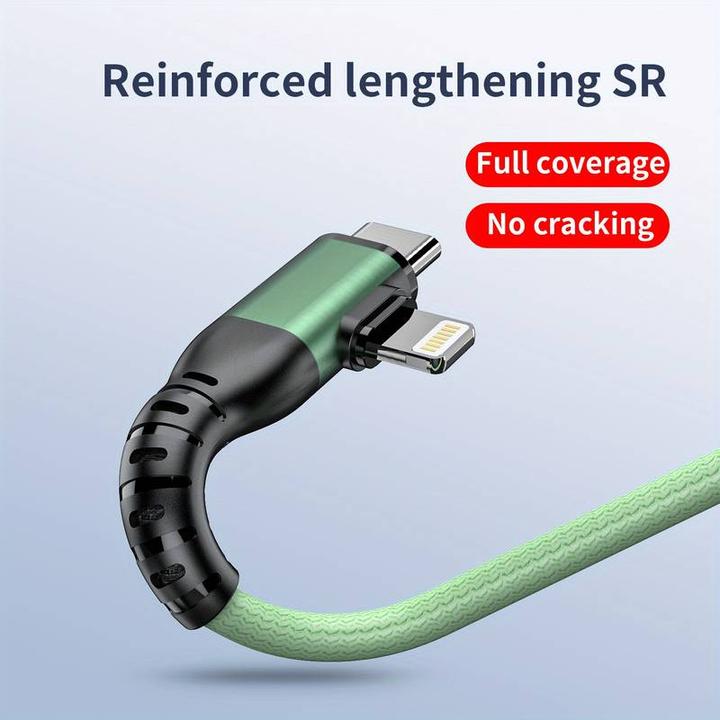 Immagine prodotto PhoneLook Cavo di ricarica multifunzione 4 en 1 in nylon con connettore USB-A, USB-C e Lightning 1,8m (1.80 m)