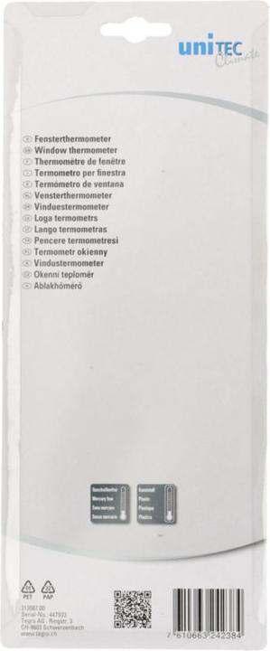 Actual product image Unitec Window thermometer