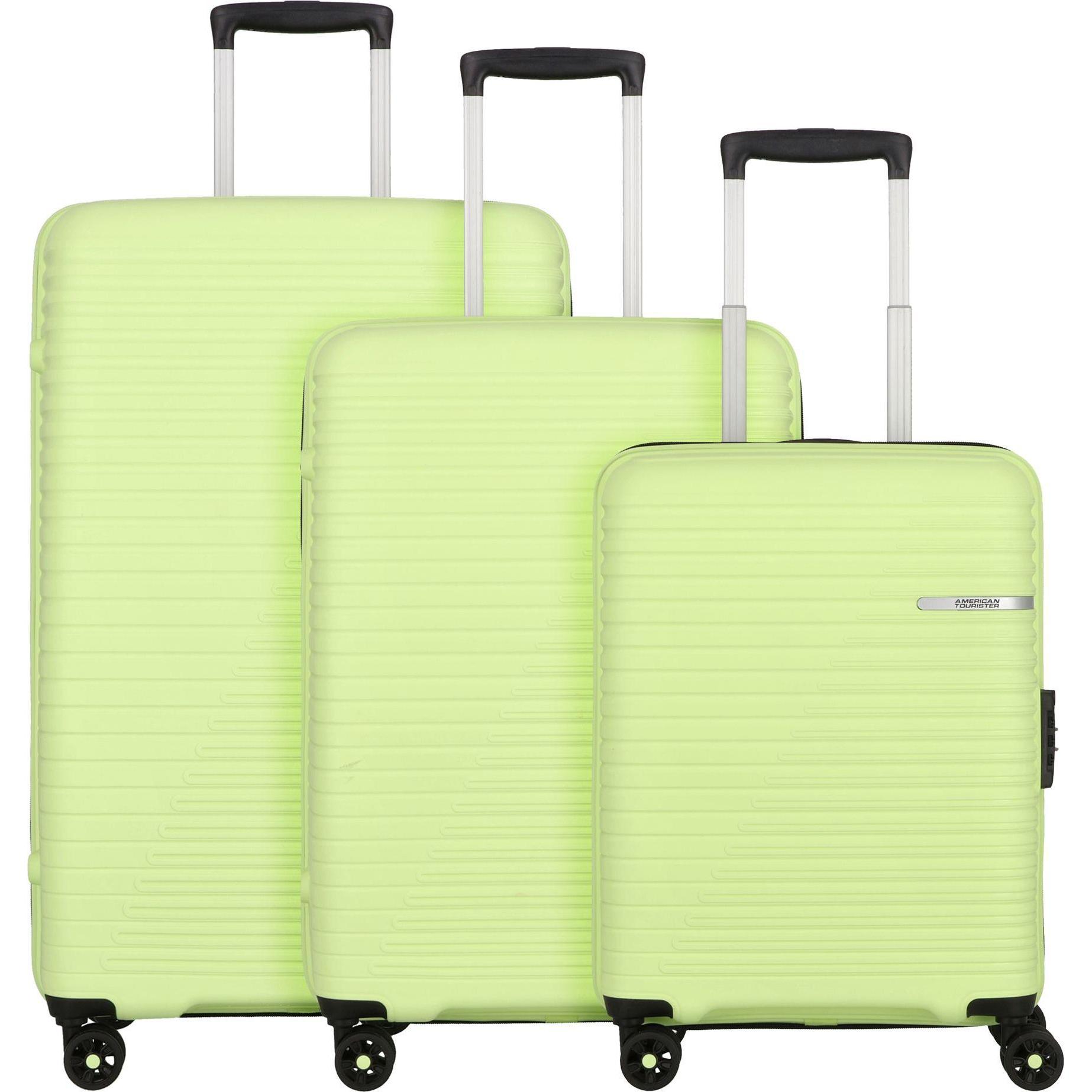 American Tourister, Koffer, Liftoff 4 Rollen Kofferset 3-teilig mit Dehnfalte, Gelb, (208 l, XL (ab 115l))