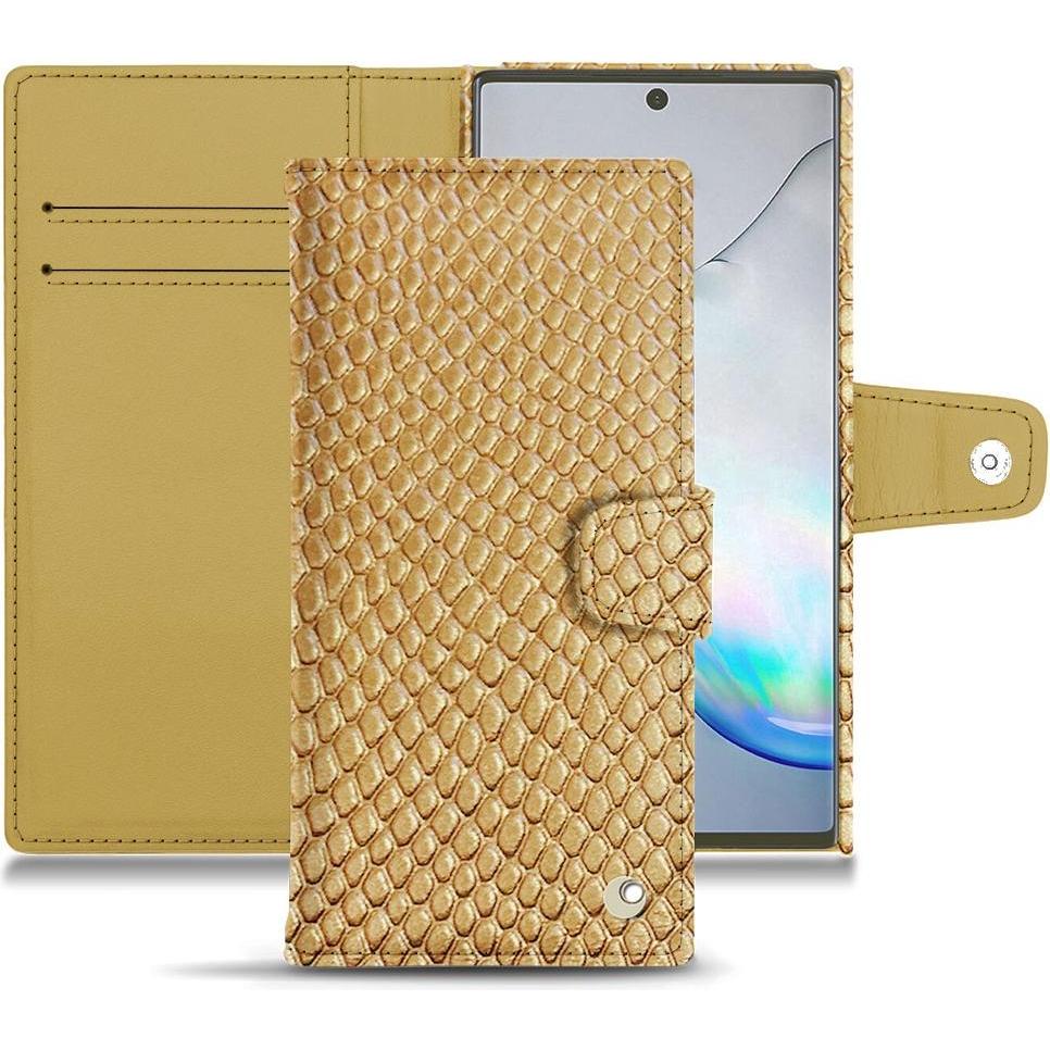 Noreve Lederschutzhülle Wallet (Samsung Galaxy Note 10+), Smartphone Hülle, Beige