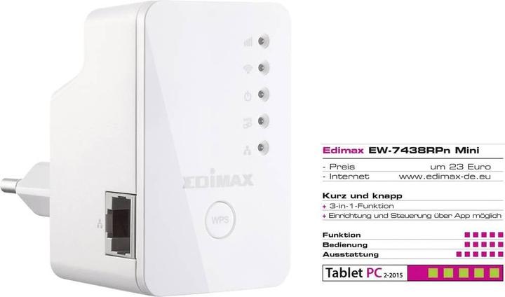 Productafbeelding edimax EW-7438RPn (300 Mbit/s, 300 Mbit/s)