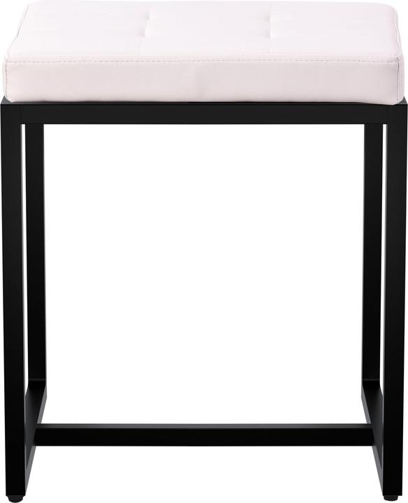 Actual product image CLP Barci stool with upholstery and black iron frame