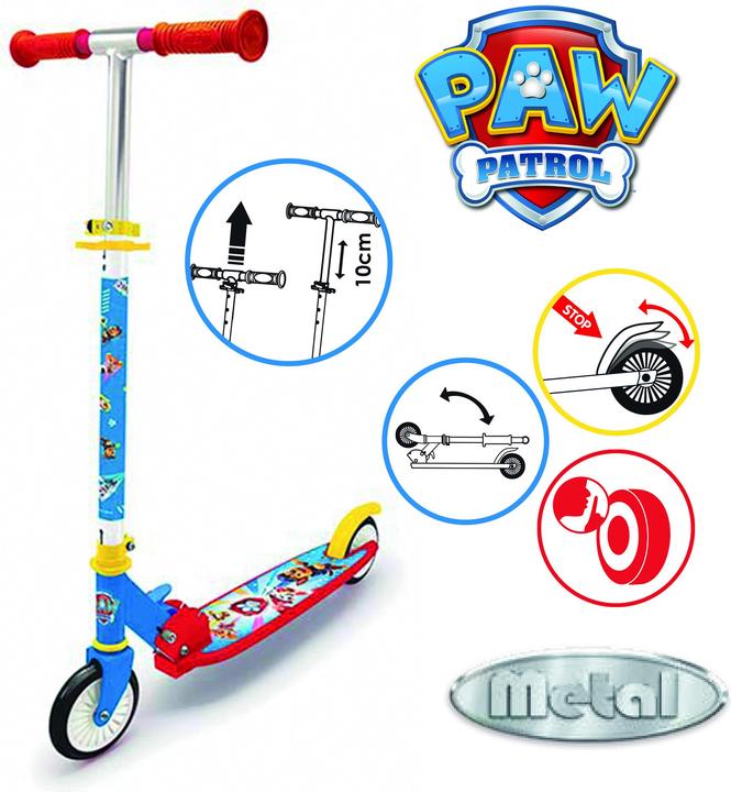 Actual product image Smoby Paw Patrol 2w Foldable Scooter