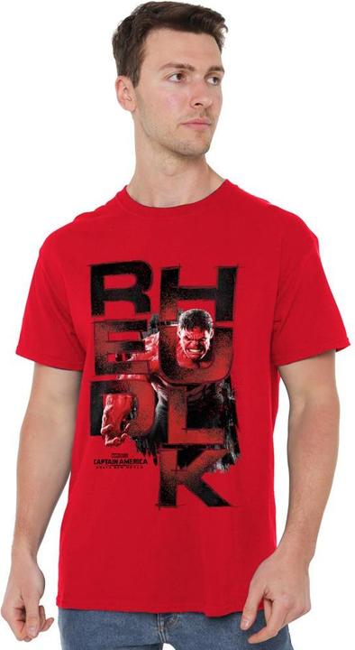 Immagine prodotto Captain America Maglietta Hulk Rosso Logo Uomo (XL)