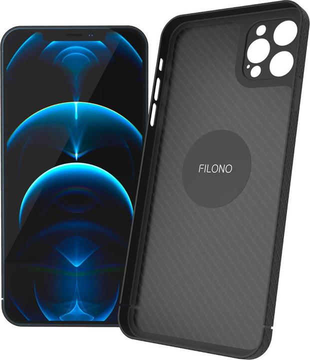 Produktbild Filono Carbon Case iPhone 12 Pro inkl. Metal Ring (Apple iPhone 12 Pro)