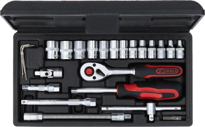 Produktbild KS Tools 1/4 Steckschl.-Satz 25-tlg. (10  mm, 11 mm, 12 mm, 13 mm, 14 mm, 4 mm, 5 mm, 6 mm, 7 mm, 8 mm, 9 mm)