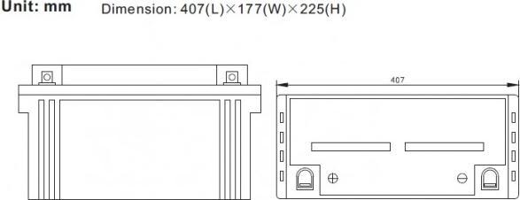 Actual product image Ritar AGM Cycle Battery RA12-120D (12 V, 120 Ah)