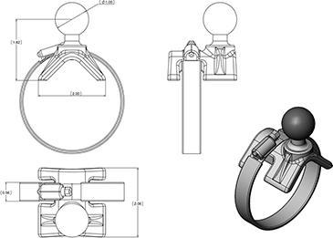 Image du produit RAM Mounts Mo Mount Strap Base Gopro