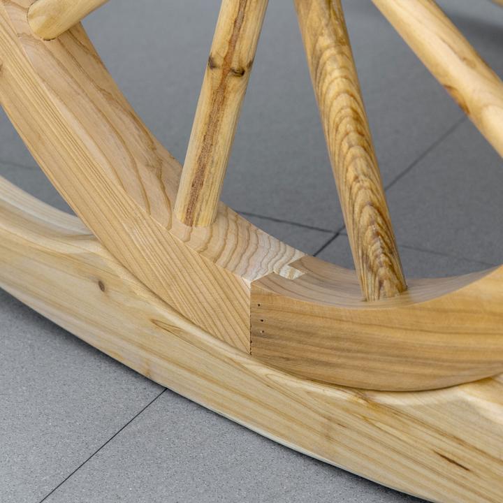 Actual product image Outsunny Rocking chair with wheel design armrests