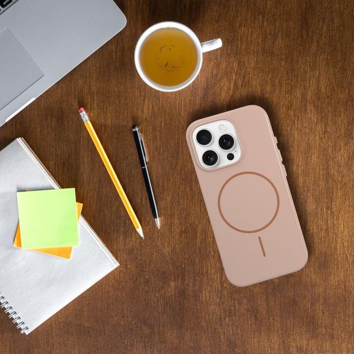Produktbild OEM Back panel cover Glossy Mag Cover compatible with MagSafe for IPHONE 13 / 14 desert gold (Apple iPhone 13)