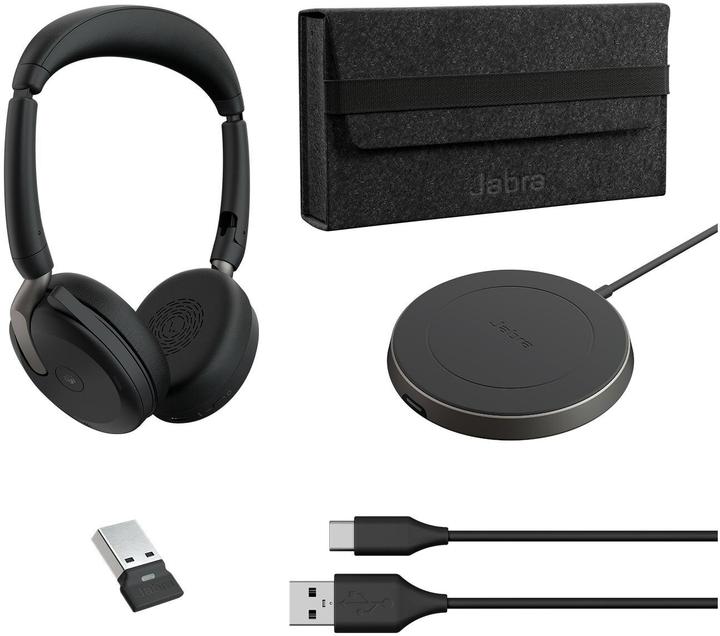 Actual product image Jabra Evolve2 65 Flex MS inkl. Ladestation (Docking, Wireless, USB-A, Microsoft teams)