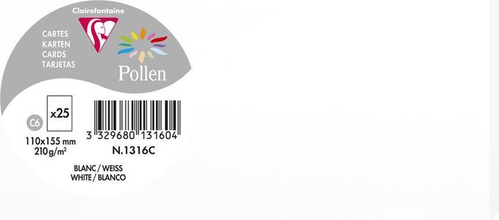 Image du produit Pollen Cartes simple (210 g/m², 25 x, 110 x 155 mm)