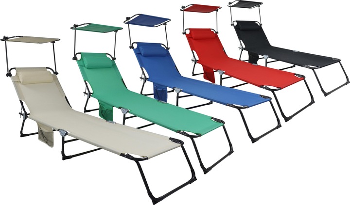 Image du produit VCM Bain de soleil Chaise longue Toit de jardin (186 cm)