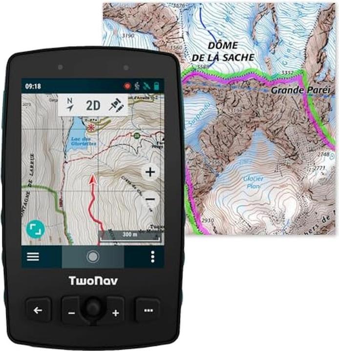 TwoNav GPS Aventura 2 Plus avec cartes IGN Top25 pour l'escalade, le trekking et la randonnée