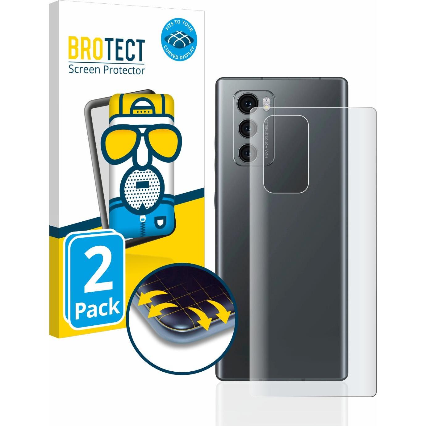 BROTECT Full-Cover Displayschutz Matt (2 Stück, LG Wing), Smartphone Schutzfolie, Grau